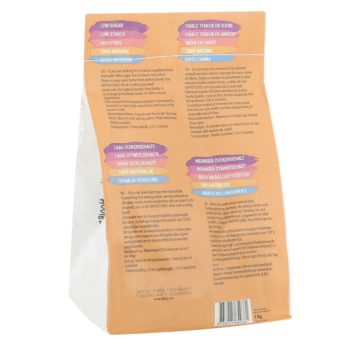Bloc de foin HIPPOTONIC saveur carotte