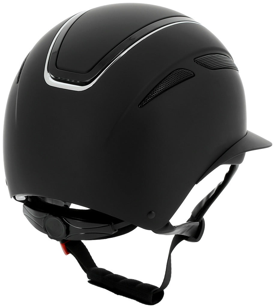 Casque EQUITHEME "AGRIS", visière large noir argenté