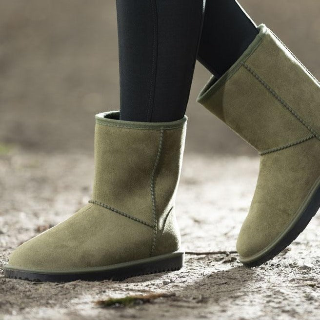 Boots fourrées et imperméables pour enfants et adultes HKM Davos olive