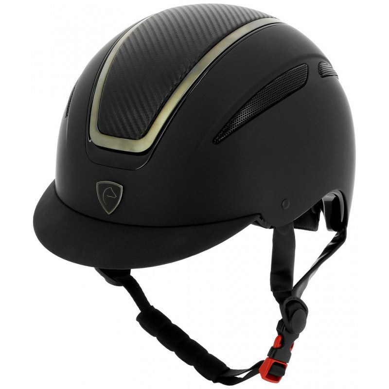 Casque EQUITHEME AGRIS noir et carbone