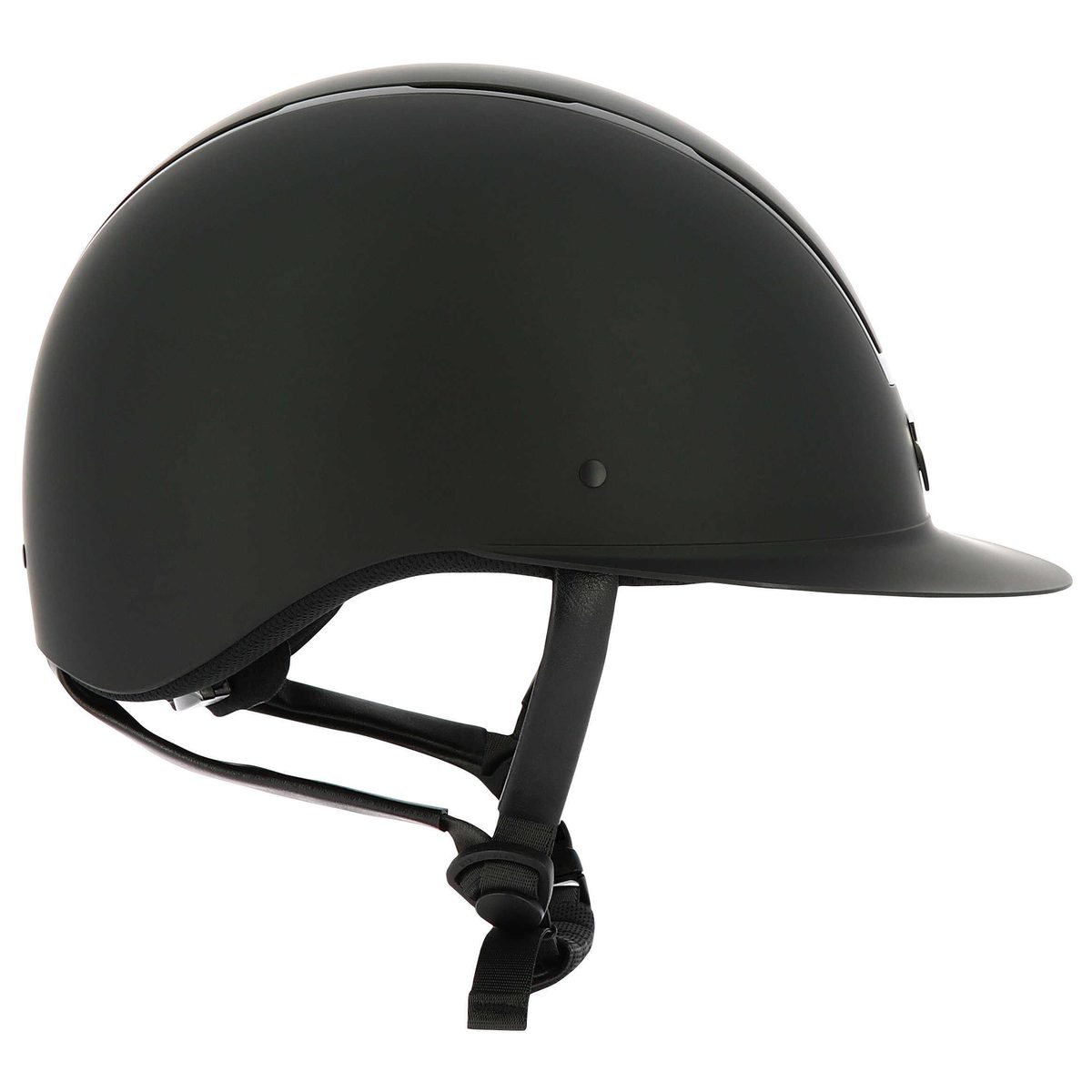 Casque d'équitation Equithème Glint Mat noir - profil