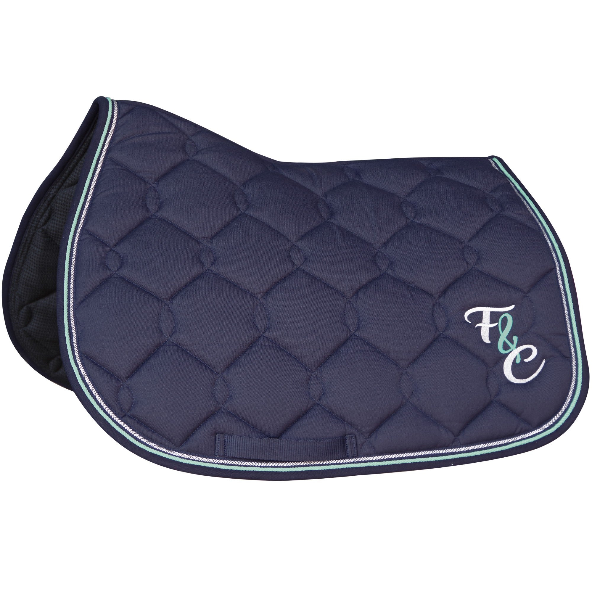 Tapis de selle pour chevaux Flags and Cup Varna marine