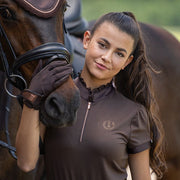 Polo à manches courtes pour femmes du XS au XXL Imperial Riding Anna marron
