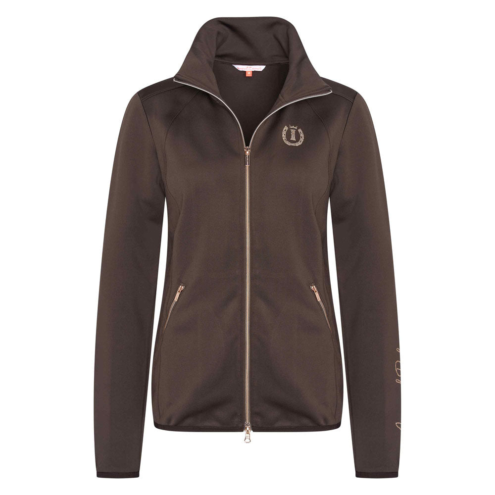 Sweat zippé pour femmes du XS au XXL Imperial Riding Sporty Sparks marron