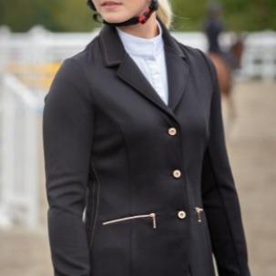 Veste de concours pour cavalières Equi-Thème Athens noire portée