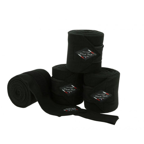 Bandes polaires en taille poney ou cheval Equithème French Touch noir