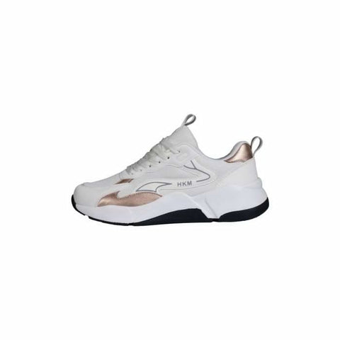 Sneakers pour femmes HKM Rosegold Glamour blanches
