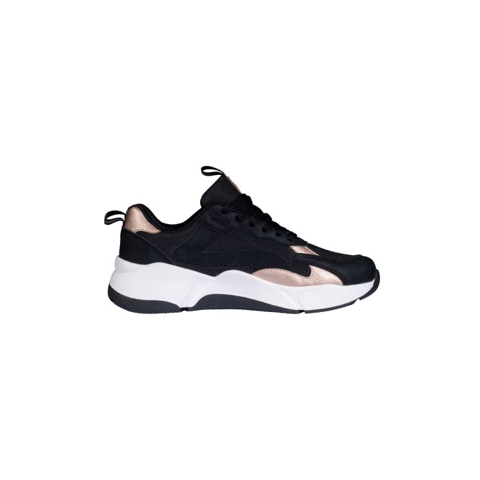 Sneakers pour femmes HKM Rosegold Glamour noires