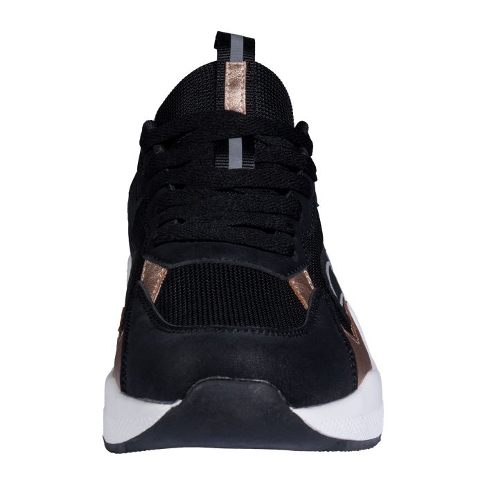 Sneakers pour femmes HKM Rosegold Glamour noires