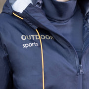 Blouson chaud et coupe-vent 3 en 1 pour cavalières du XS au XXL HKM Lyon marine détail