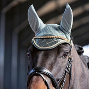 Bonnet anti-mouches pour poneys et chevaux HKM Basil vert