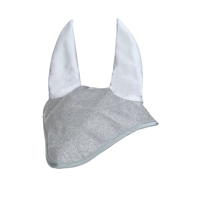 Bonnet anti-mouches pour poneys et chevaux HKM Glitter Mesh gris