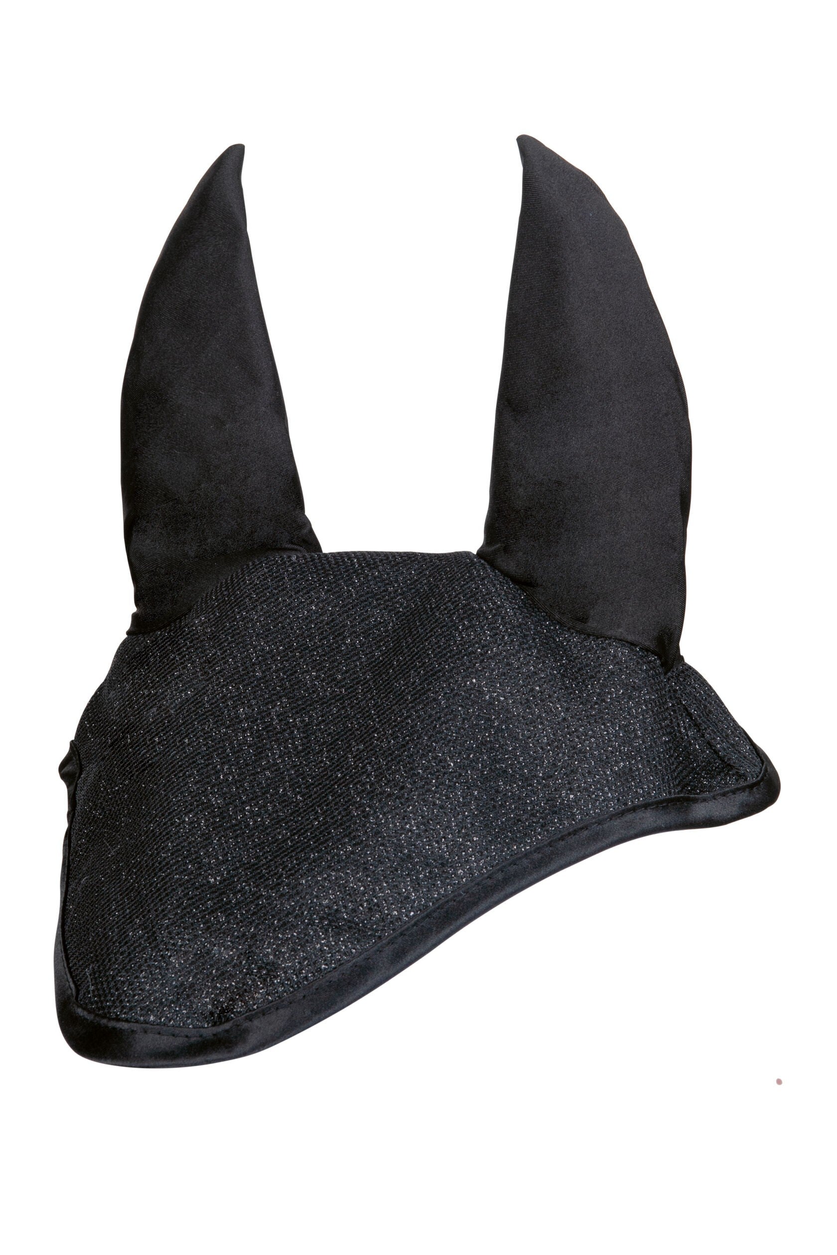 Bonnet anti-mouches pour poneys et chevaux HKM Glitter Mesh noir