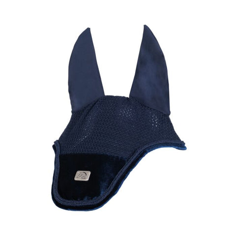 Bonnet anti-mouches pour poneys et chevaux HKM Mellow Velvet marine