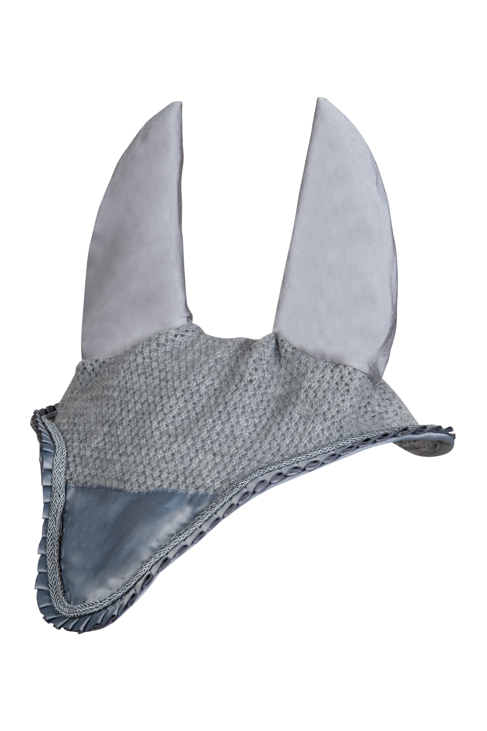 Bonnet anti-mouches pour poneys et chevaux HKM Monaco noble bleu acier