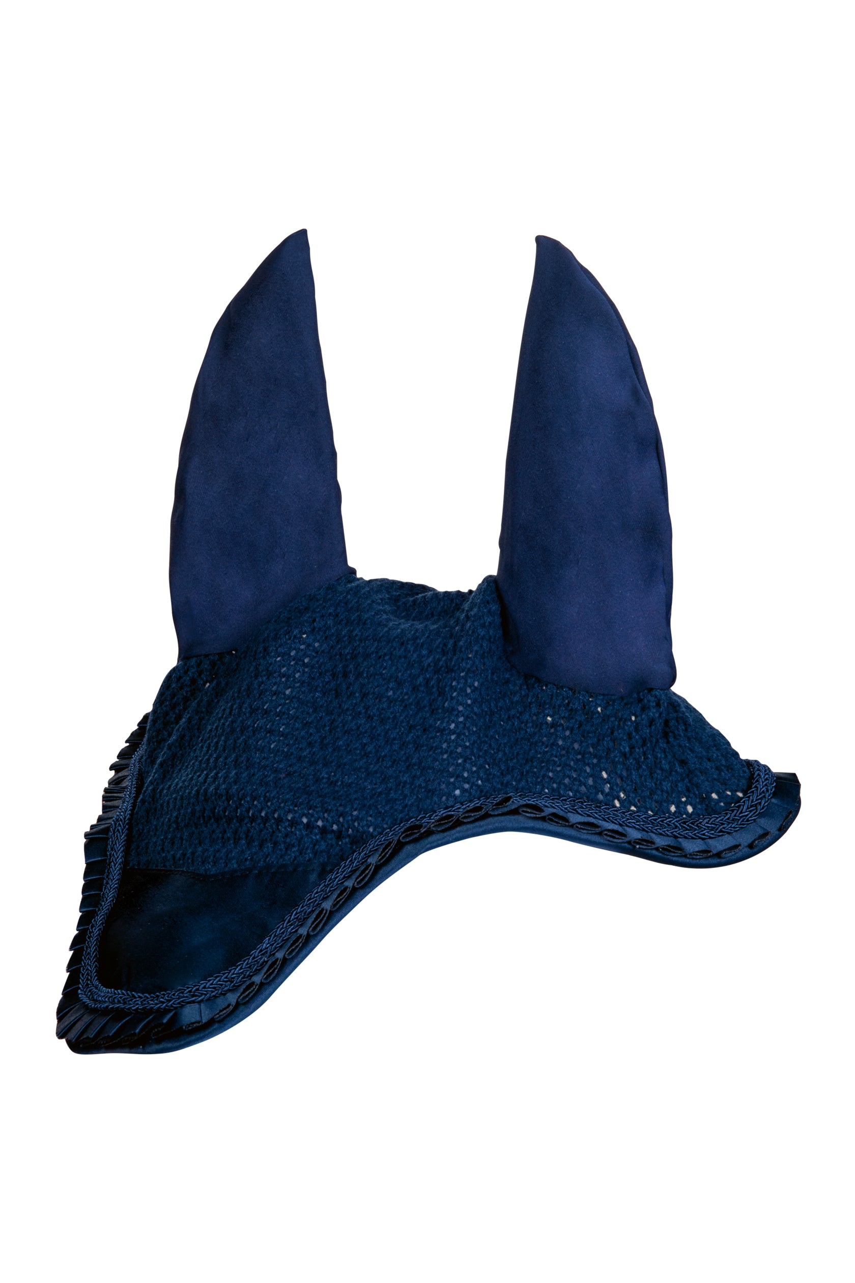 Bonnet anti-mouches pour poneys et chevaux HKM Monaco noble marine