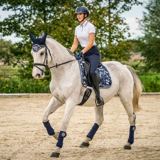 Tapis de selle pour poneys et chevaux HKM Bloomsbury CSO ou dressage