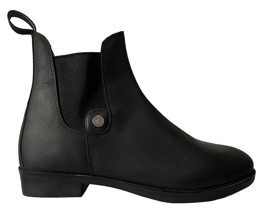 Boots d'équitation en cuir gras Canter Sora noire