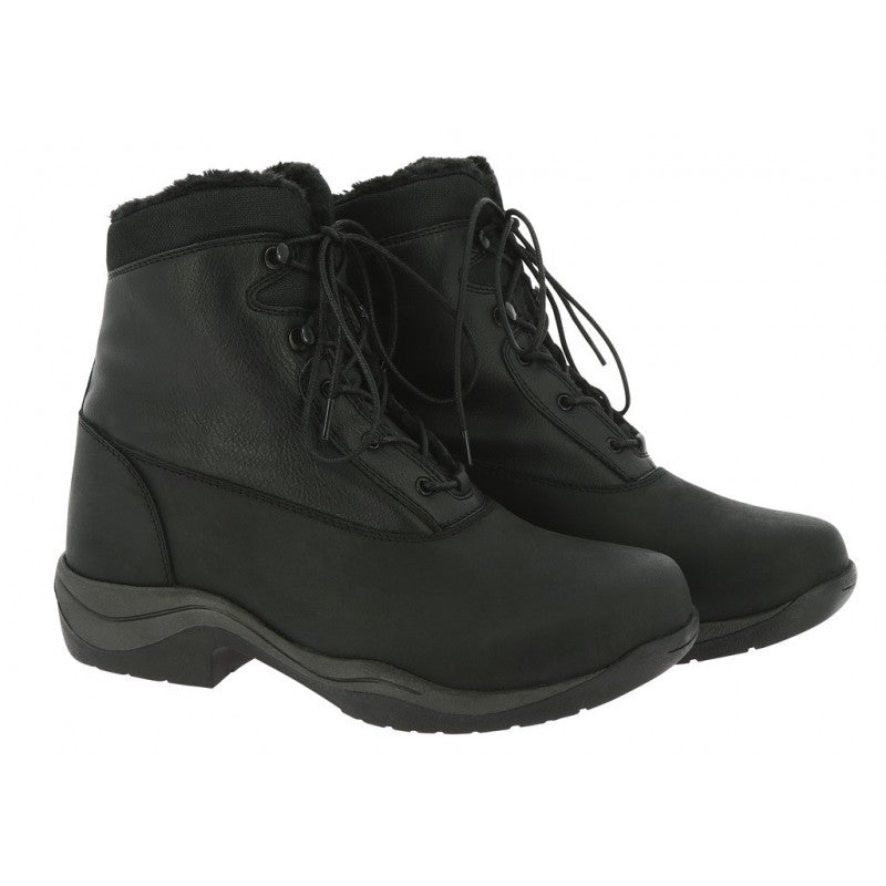 Boots d'équitation d'hiver doublées de fourrure synthétique Norton All Road noires