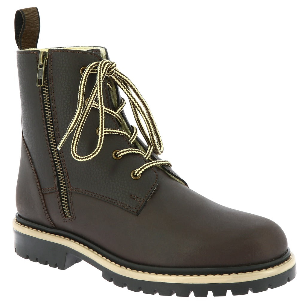 Boots d'équitation d'hiver doublées de fourrure synthétique Norton Hybrid marron