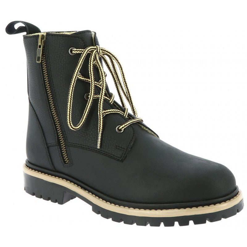 Boots d'équitation d'hiver doublées de fourrure synthétique Norton Hybrid noires