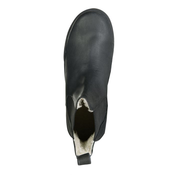 Boots d'équitation en cuir gras doublées de fourrure synthétique HKM Oklahoma