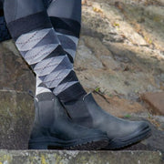 Boots d'équitation en cuir gras doublées de fourrure synthétique HKM Oklahoma
