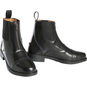 Boots d'équitation en cuir pour cavalières Equithème Zip Cuir noires