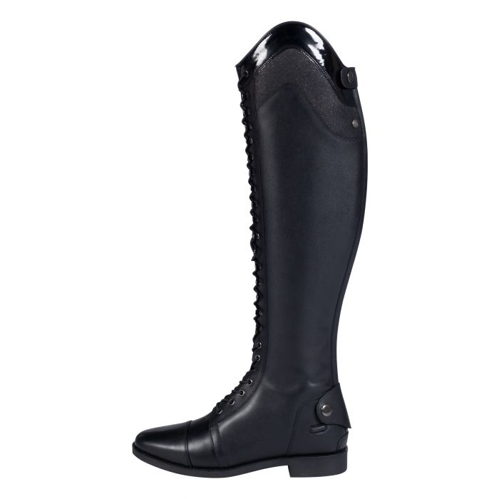 Bottes d'équitation lacées pour femme du mollet XS à XL HKM Beatrice noir