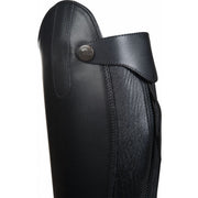 Bottes d'équitation en cuir lisse pour cavalières HKM Latinium Style tour de mollet jusqu'à 46,5 cms