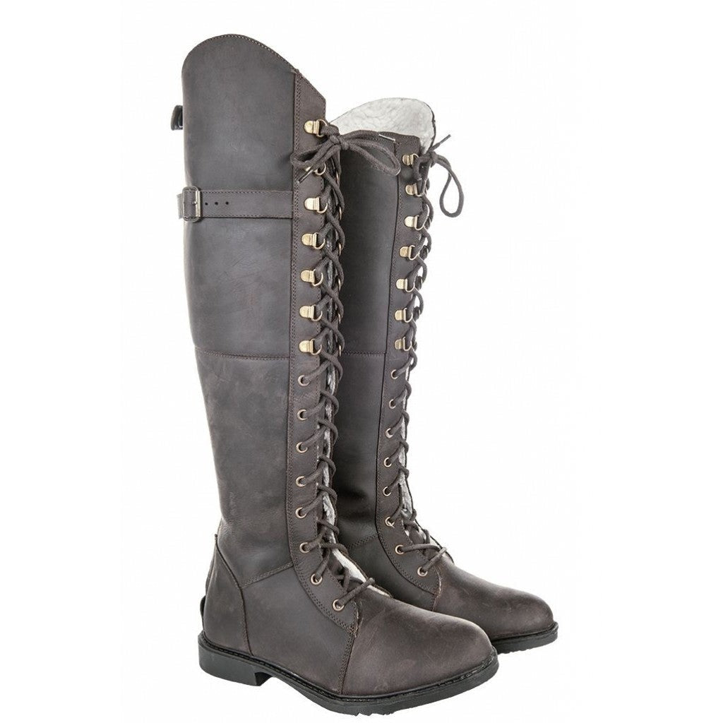 Bottes d'hiver HKM Dublin marron doublées de mouton synthétique 