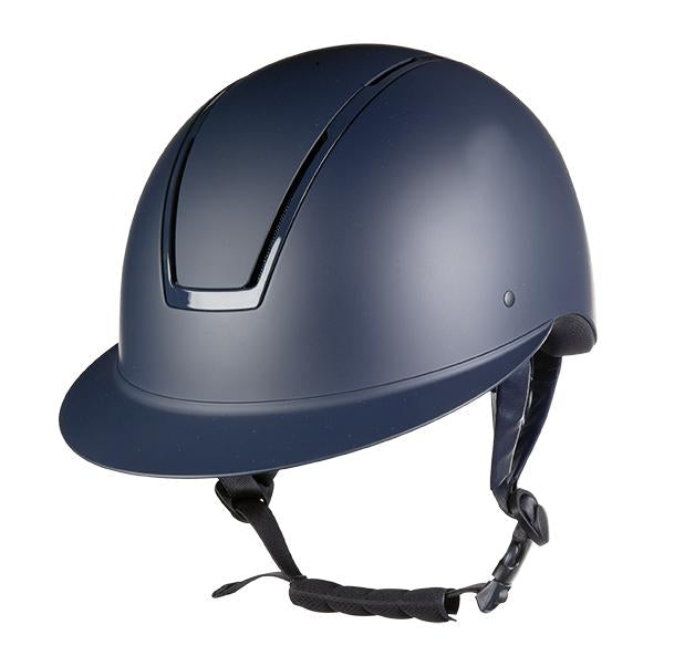 Casque d'équitation pour enfants et adultes HKM Lady Shield marine avec liseré marine