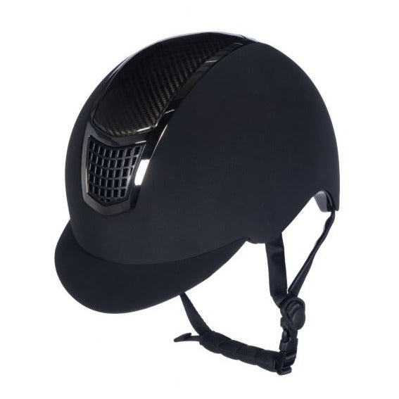 Casque d'équitation pour cavalières du  au 61 cms HKM Carbon Pro noir