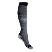 Chaussettes hautes d'équitation avec effet de compression pour cavalières du 35 au 42 HKM Shape noir