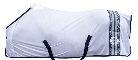 Chemise anti-mouches pour poneys et chevaux HKM Bloomsbury blanc