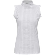 Chemise de concours pour cavalières Flags&Cup Diamantina sans manches blanche