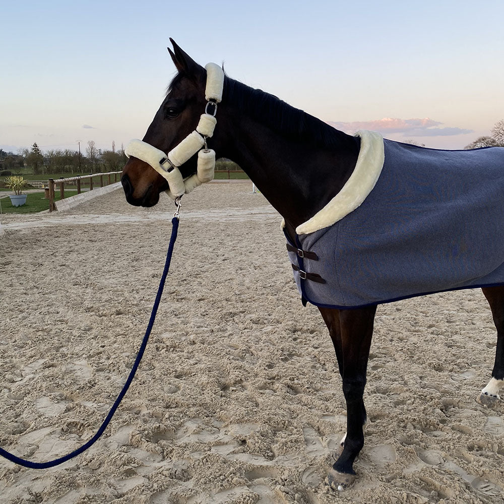 Chemise séchante pour poneys et chevaux Canter doublée polaire avec col en fourrure synthétique