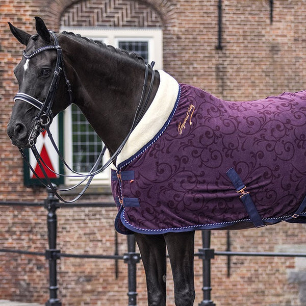Chemise De Spectacle équitation Western - Noire/Violette, Manches Nues, Taille XL