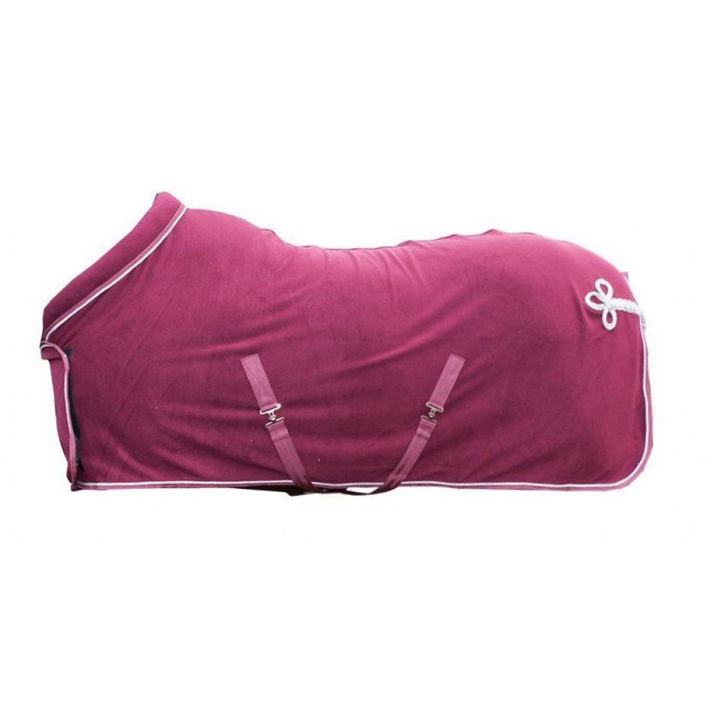 Chemise séchante en polaire pour poneys et chevaux HKM Luxe rose