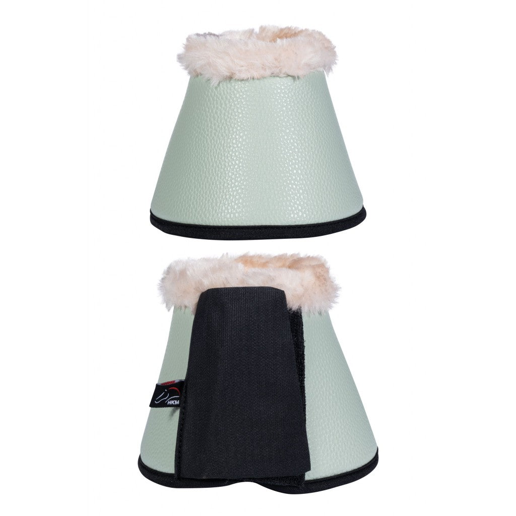 Cloches pour poneys et chevaux HKM Comfort Premium vert pale