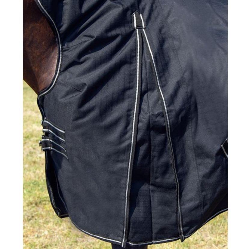 Large soufflet d'aisance de la couverture d'extérieur imperméable pour poneys et chevaux HKM Innsbruck avec thermomètre intégré