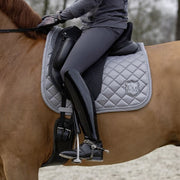 Tapis de selle pour poneys et chevaux CSO ou dressage HKM Topas gris