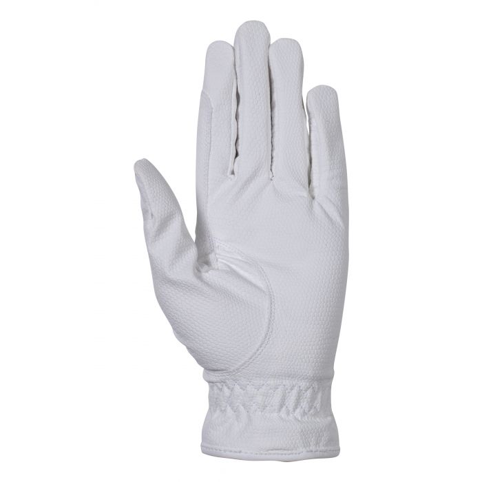 Gants d'équitation pour femme du XS au XL HKM Competition blanc face intérieur