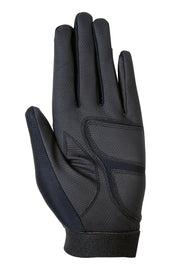 Gants d'équitation pour cavalières HKM Monaco noir intérieur