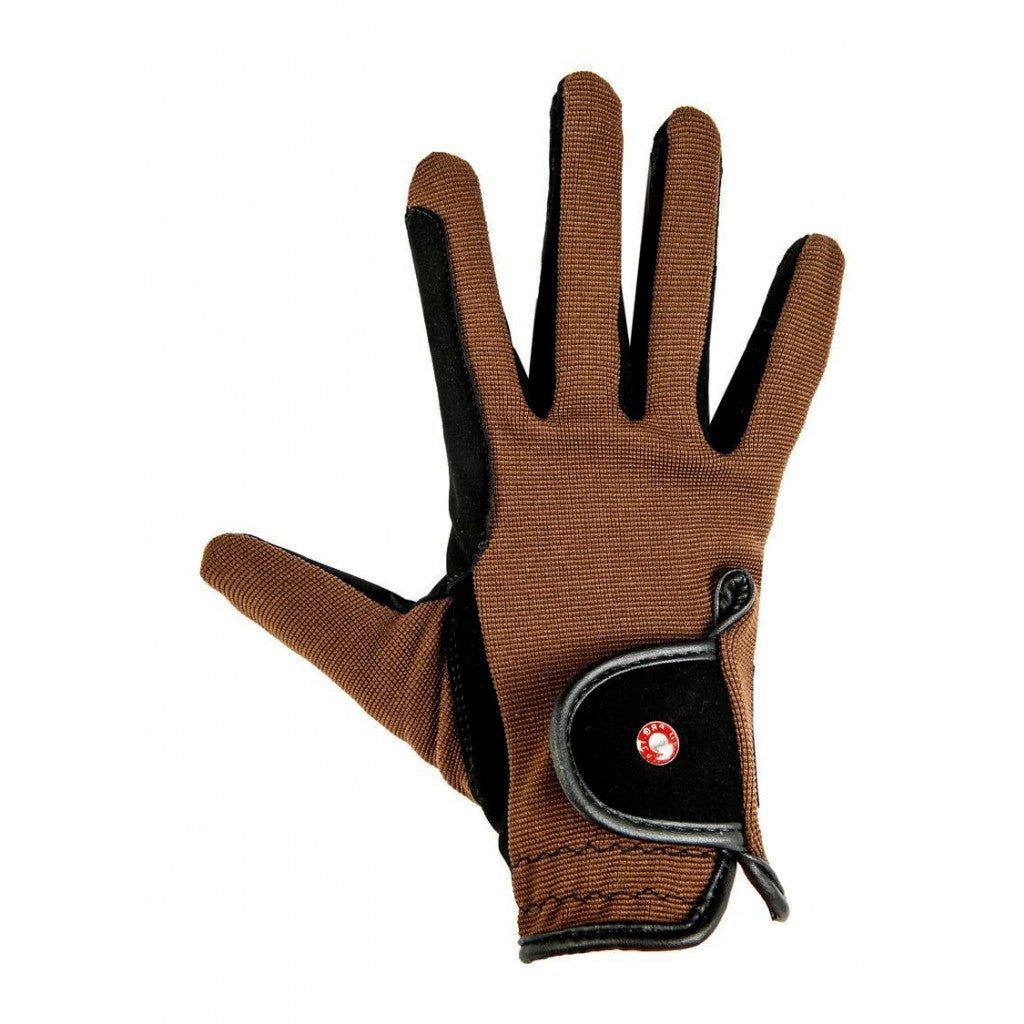 Gants d'équitation en taille adulte HKM Pro marron