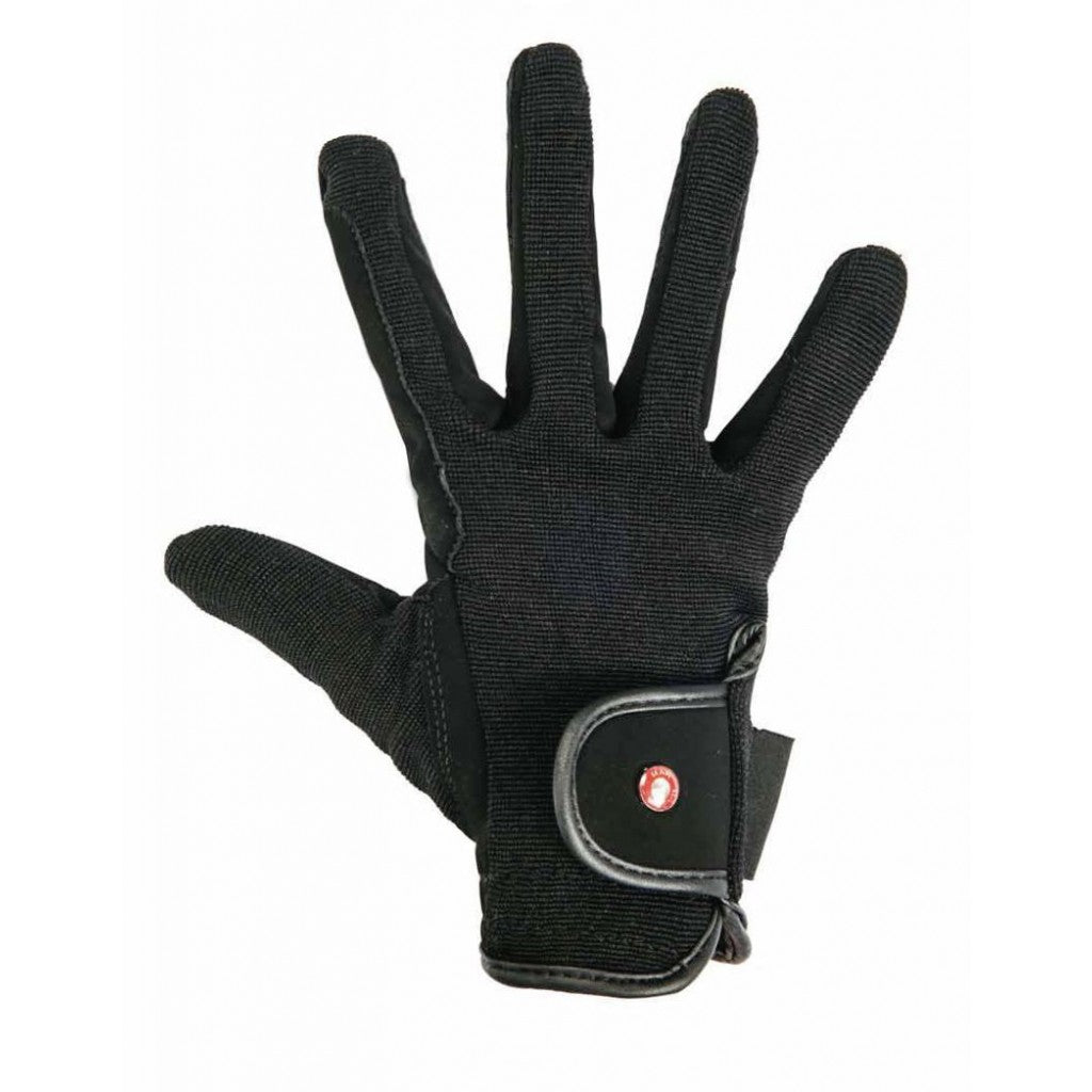 Gants d'équitation en taille adulte HKM Pro noirs