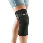 Genouillère aux effets thermiques pour soulager les blessures et l'arthrose du genou Back On Track porté