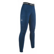 Legging d'équitation fond intégral silicone et doublé polaire pour enfants et adultes HKM Graz marine