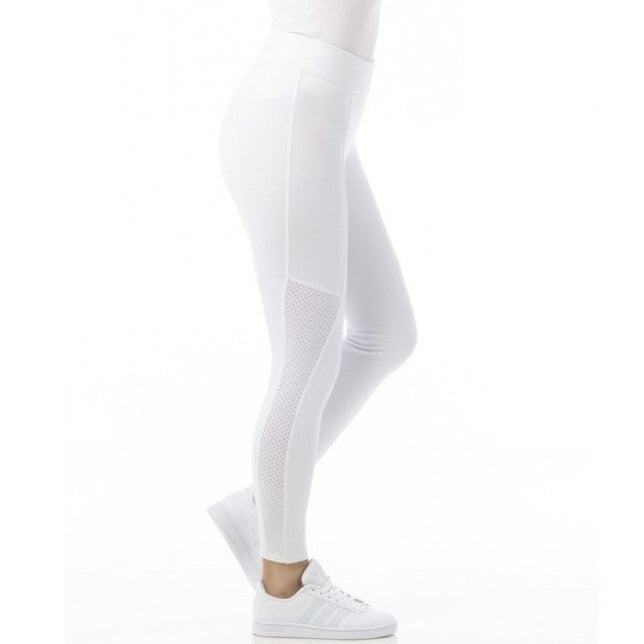 Legging d'équitation basanes grip pour cavalières du 34 au 44 Equithème Akela blanc