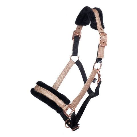 Licol pour poneys et chevaux HKM Rosegold Glitter